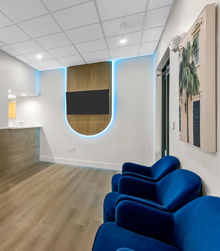 Modern waiting area at Sepe Dental in Delray Beach, FL
